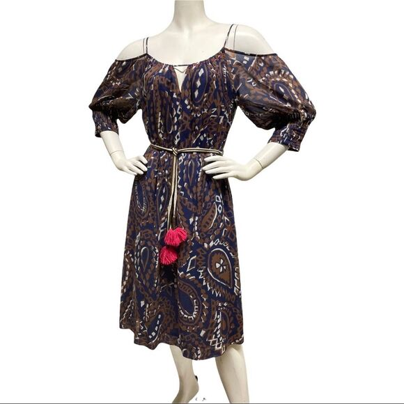 ANTHROPOLOGIE  Convivial PomPom TASSEL Dress 6 8 - Picture 3 of 15